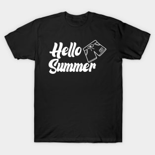 summer time vocation gifts design   hello summer for travel beach and surfing T-Shirt